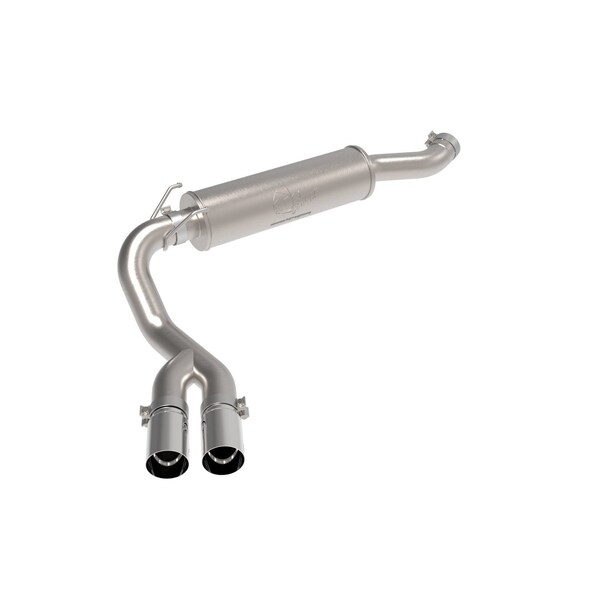 Afe Stainless Steel, With Muffler, 3.5 Inch Pipe Diameter, Single Exhaust With Dual Exits, Side Exit 49-42082-P - main